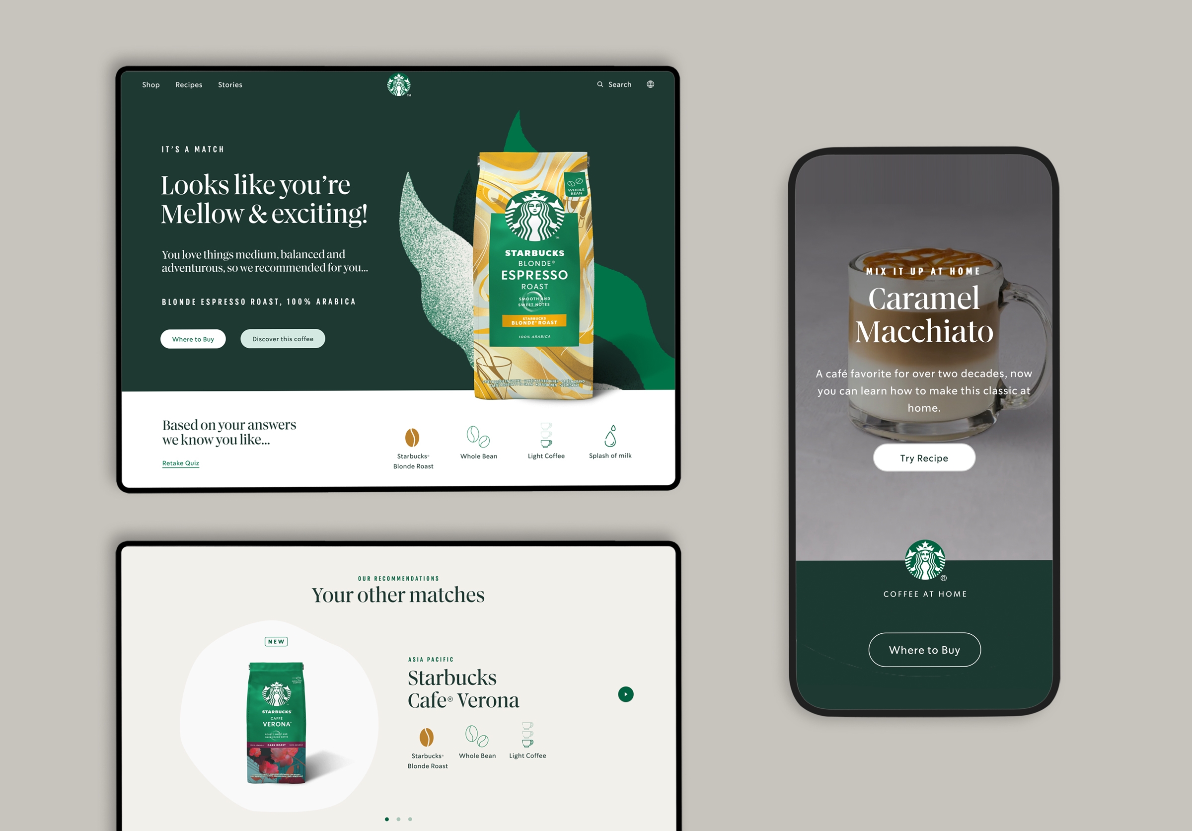 Starbucks at home Coffee Profiler