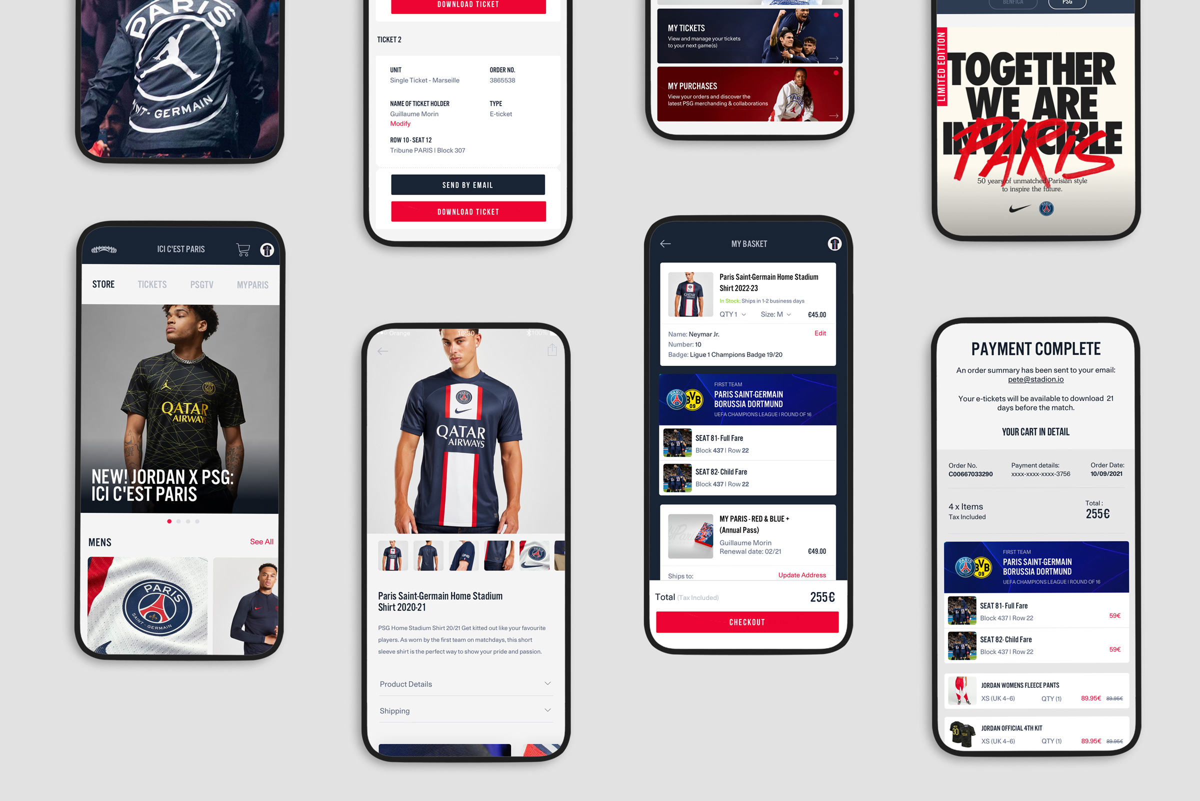 PSG App UX UI Sports App Design